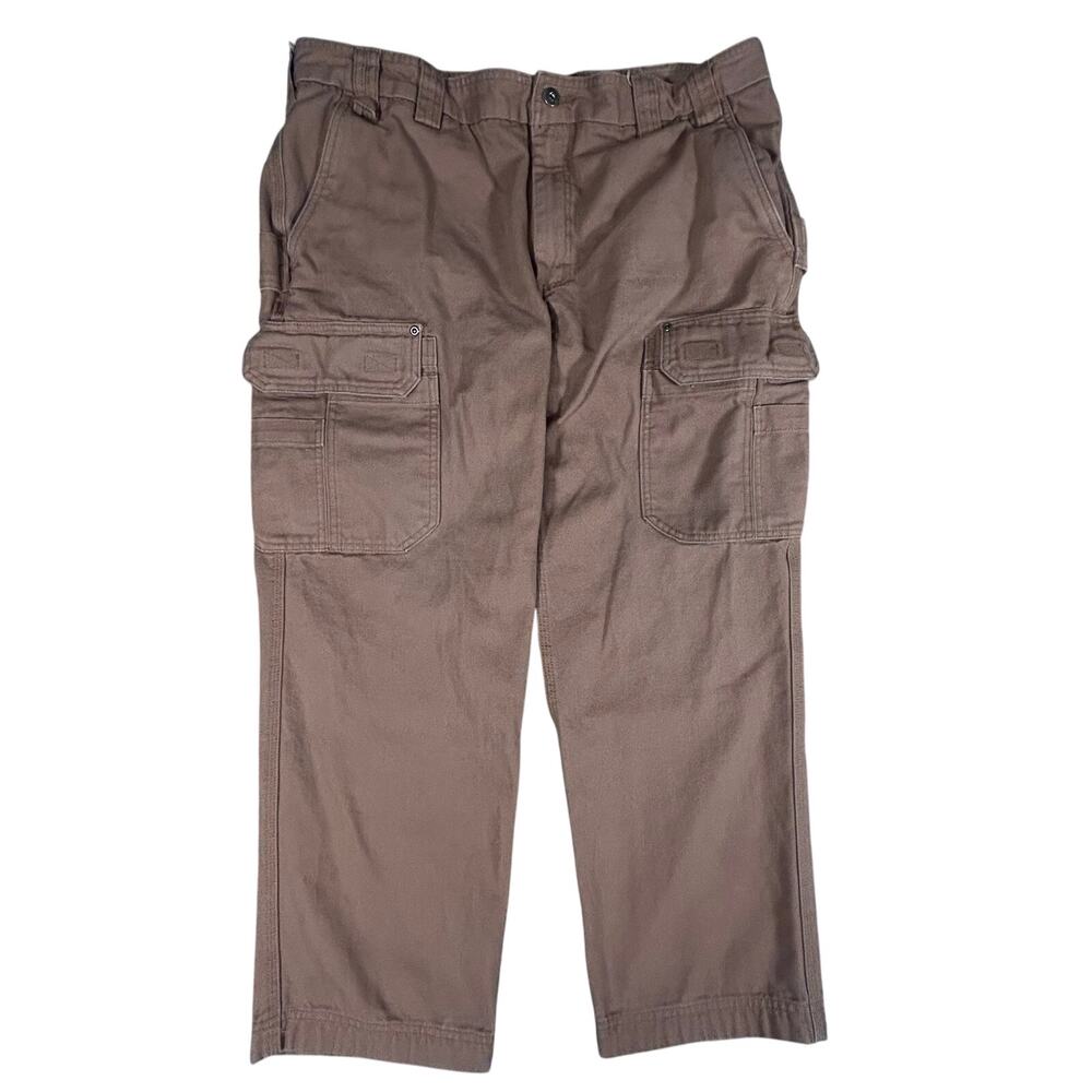 Duluth Trading CoTrim Fit Heavy Cargo Pants Mens 40x28 Brown 100% Cotton 3237-15